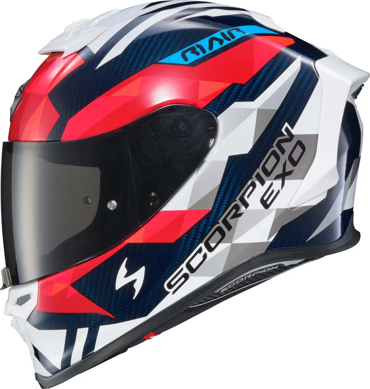Scorpion Exo Exo R1 Air Full Face Helmet Carbon Rastor Red/Wht/Blue Xl * Moto Gp? And Superbike? Inspired Design 1