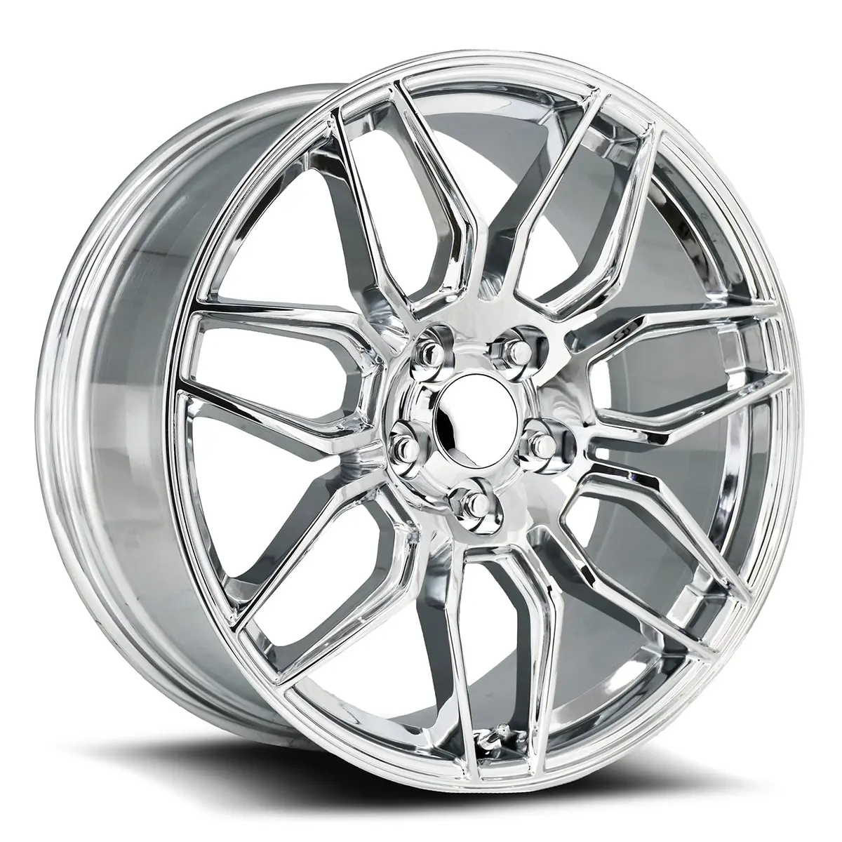 19X8.5 Chrome C8 Z06 Style Wheel For Corvette (Fr401, 5X120, +38 Offset) Alloy 1