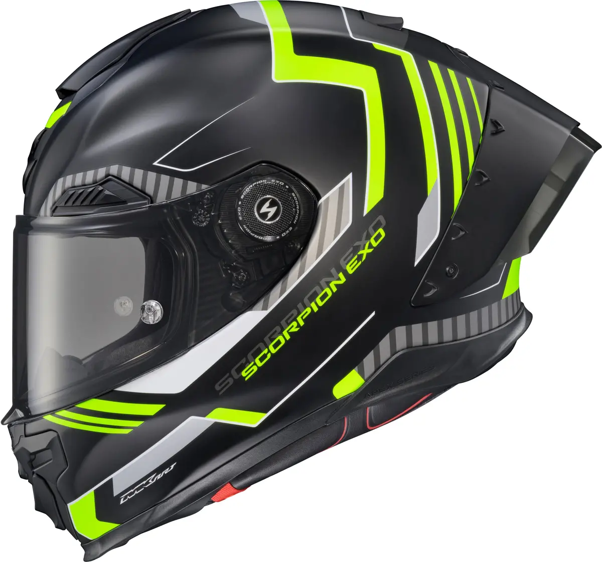 Scorpion Exo Apex Exo Warp Full Face Helmet Atarax Black & Hi Vis Xl - War-3736 1