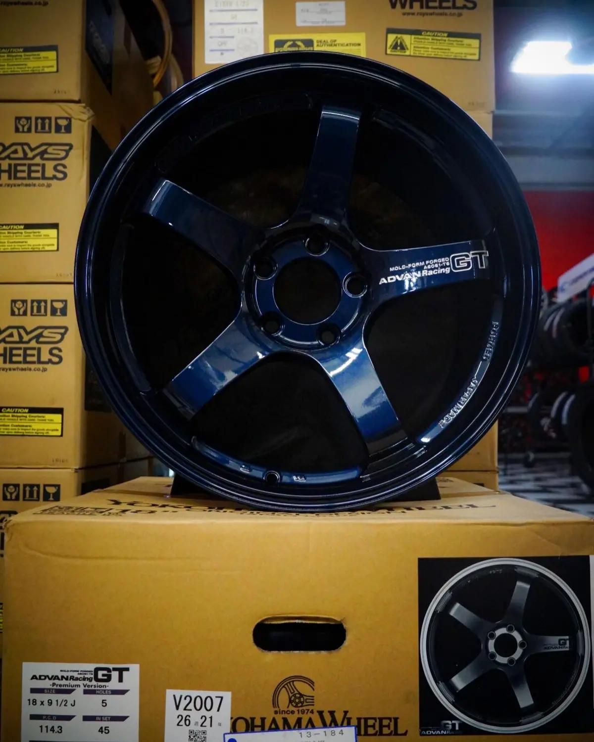 Gt Premium Racing Titanium Blue 18X9.5 +45 5X114.3 (Set Of 4) 1