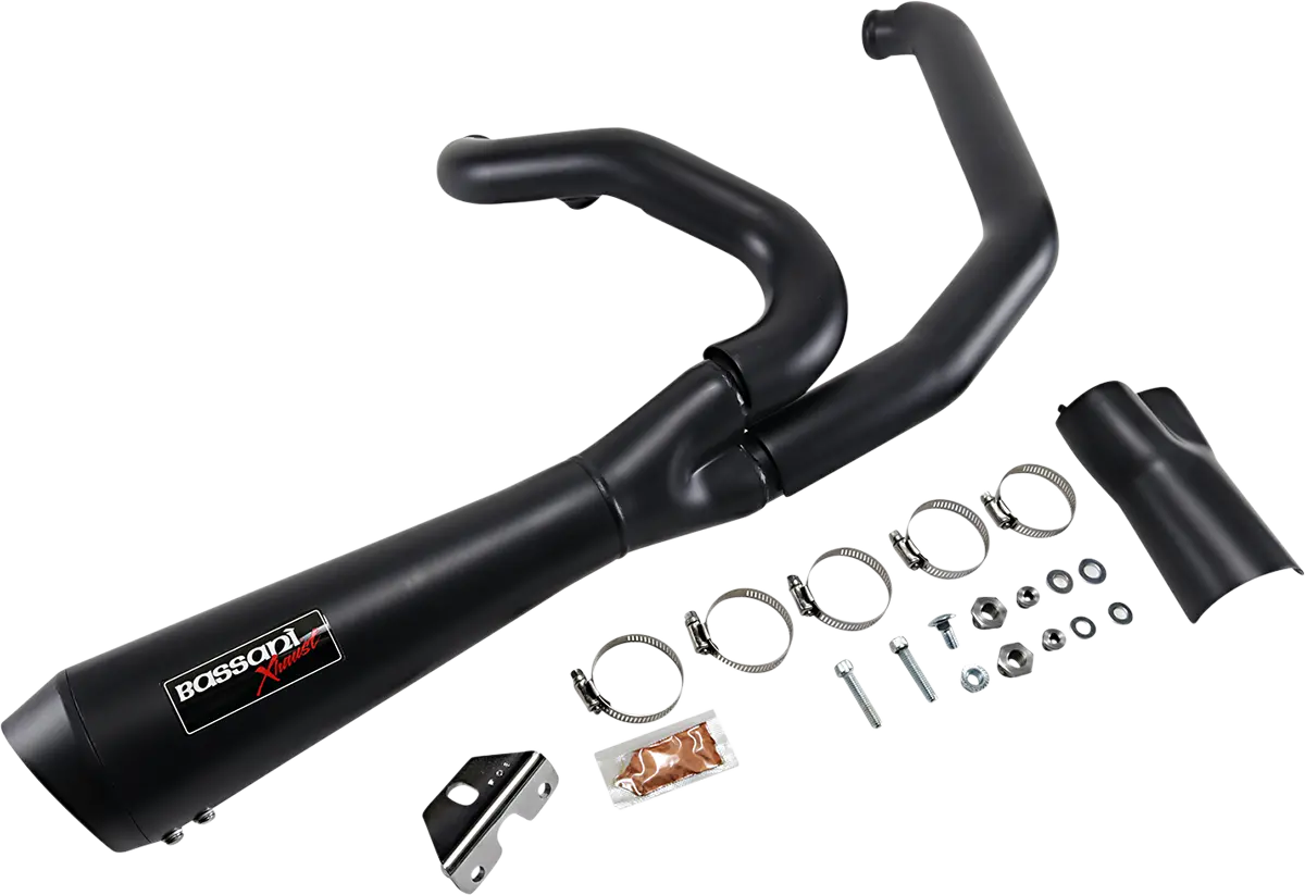 Bassani Xhaust Short 2:1 Exhaust For Fl - Black 1F42rb 1