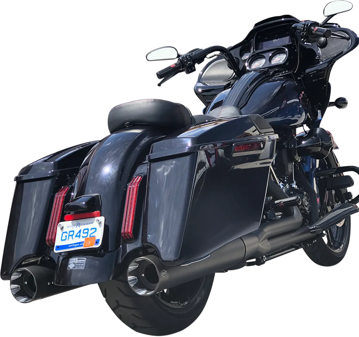 S&S Cycle Shadow Muffler Kit - Black 550-0830 1