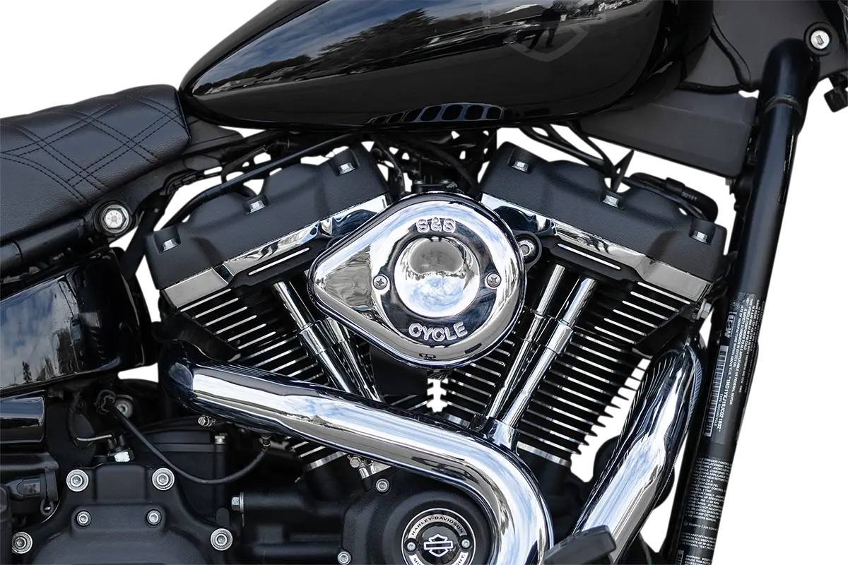 S&S Cycle Mini Teardrop Stealth Air Cleaner Kit - Chrome 170-0435C 1