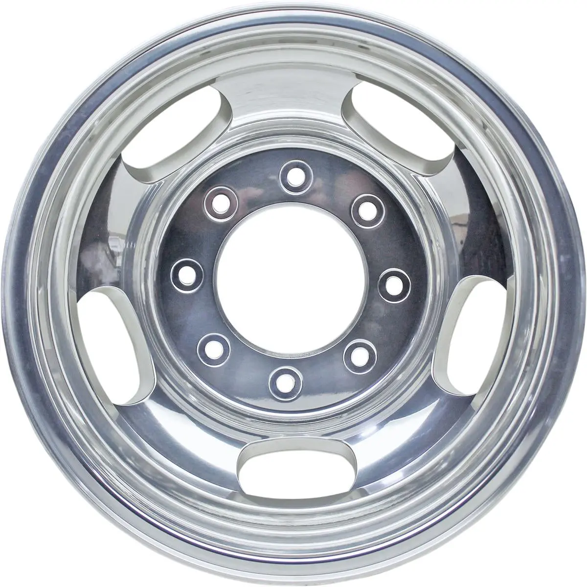 17X6.5 Factory Replacement Alloy Wheel For Ford F350/F450 Super Duty Drw (2005-2021) – Polished 5-Spoke, Rear Outer Only 1