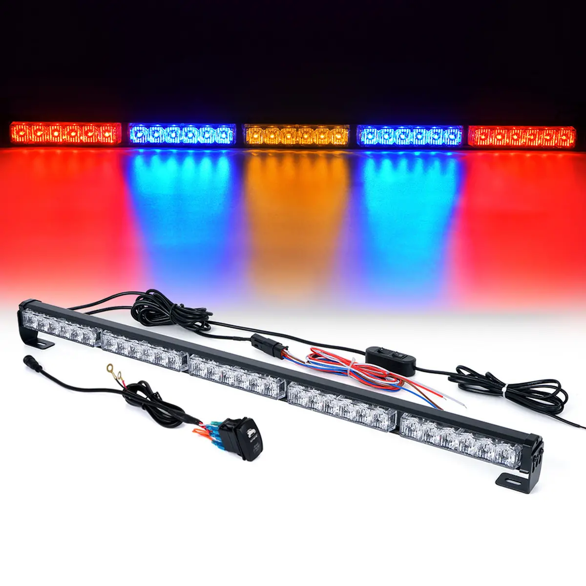 Xprite Rz Series 30" Offroad Rear Chase Led Strobe Light Bar With Brake Reverse 1