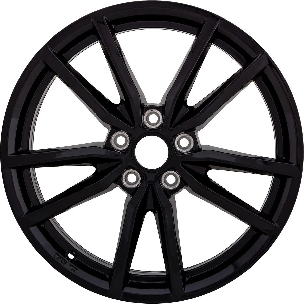 18X7.5 Factory Replacement New Alloy Wheel For 2019-2021 Volkswagen Golf Gti With 10 Spoke Painted Black 1
