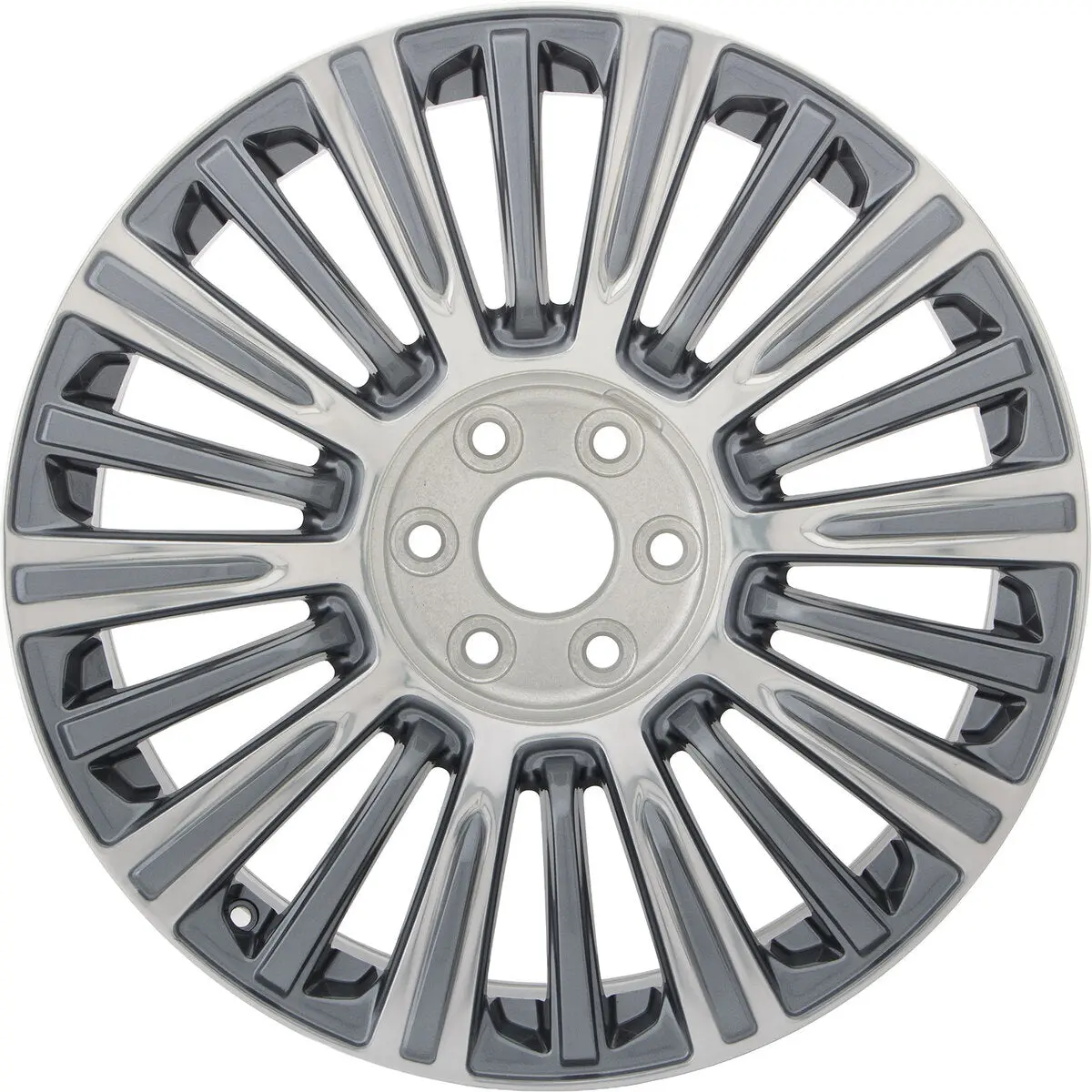 22X9 Factory Replacement New Alloy Wheel For 2021-2022 Cadillac Escalade With 20 Spoke Painted Charcoal/Polished 1