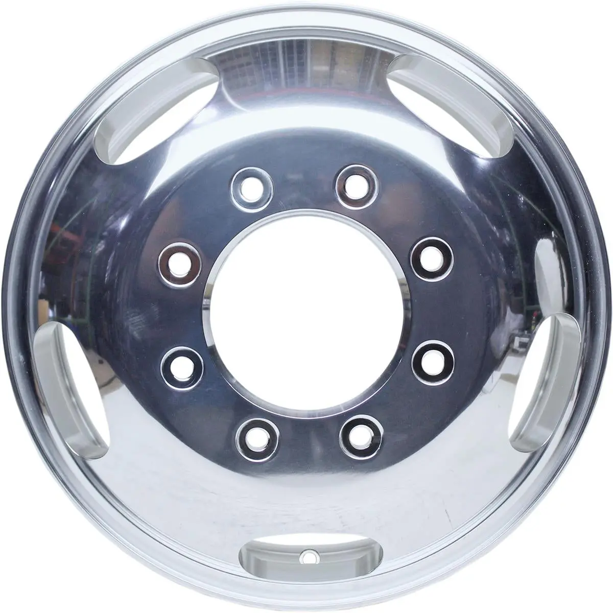 17X6.5 Polished Alloy Wheel For Front-Only Ford F350/F450 Drw (2005-2021) – 5-Spoke Factory Replacement 1