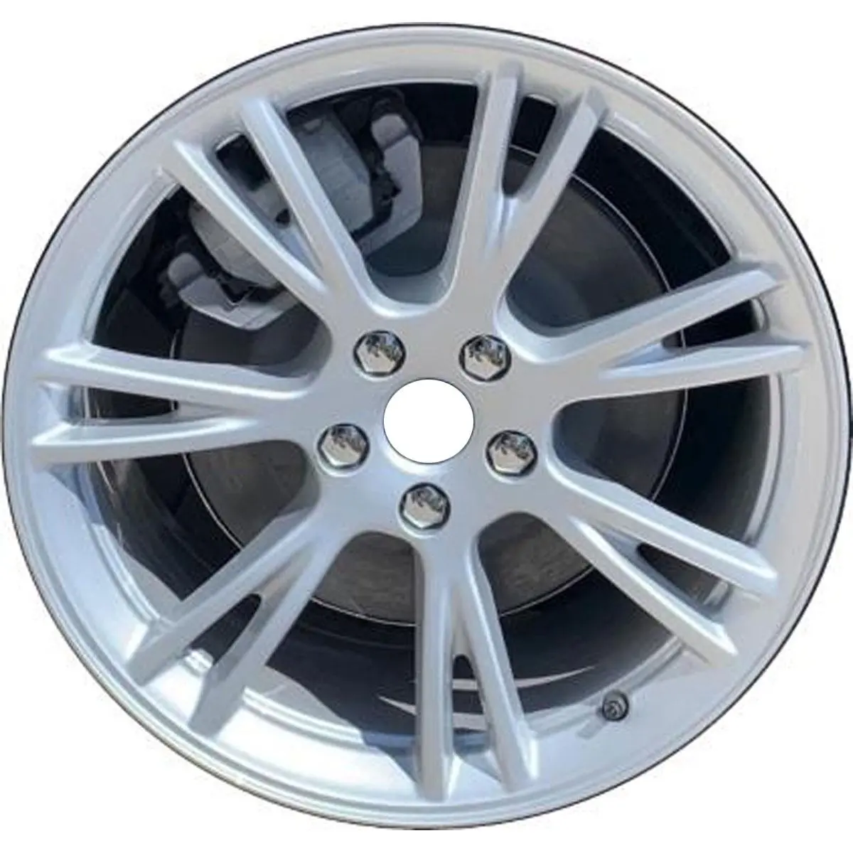 19X9.5 Factory Replacement Alloy Wheel For 2017-2021 Tesla Model 3 And 2020-2023 Model Y With 7 Double Spoke Painted Silver 1