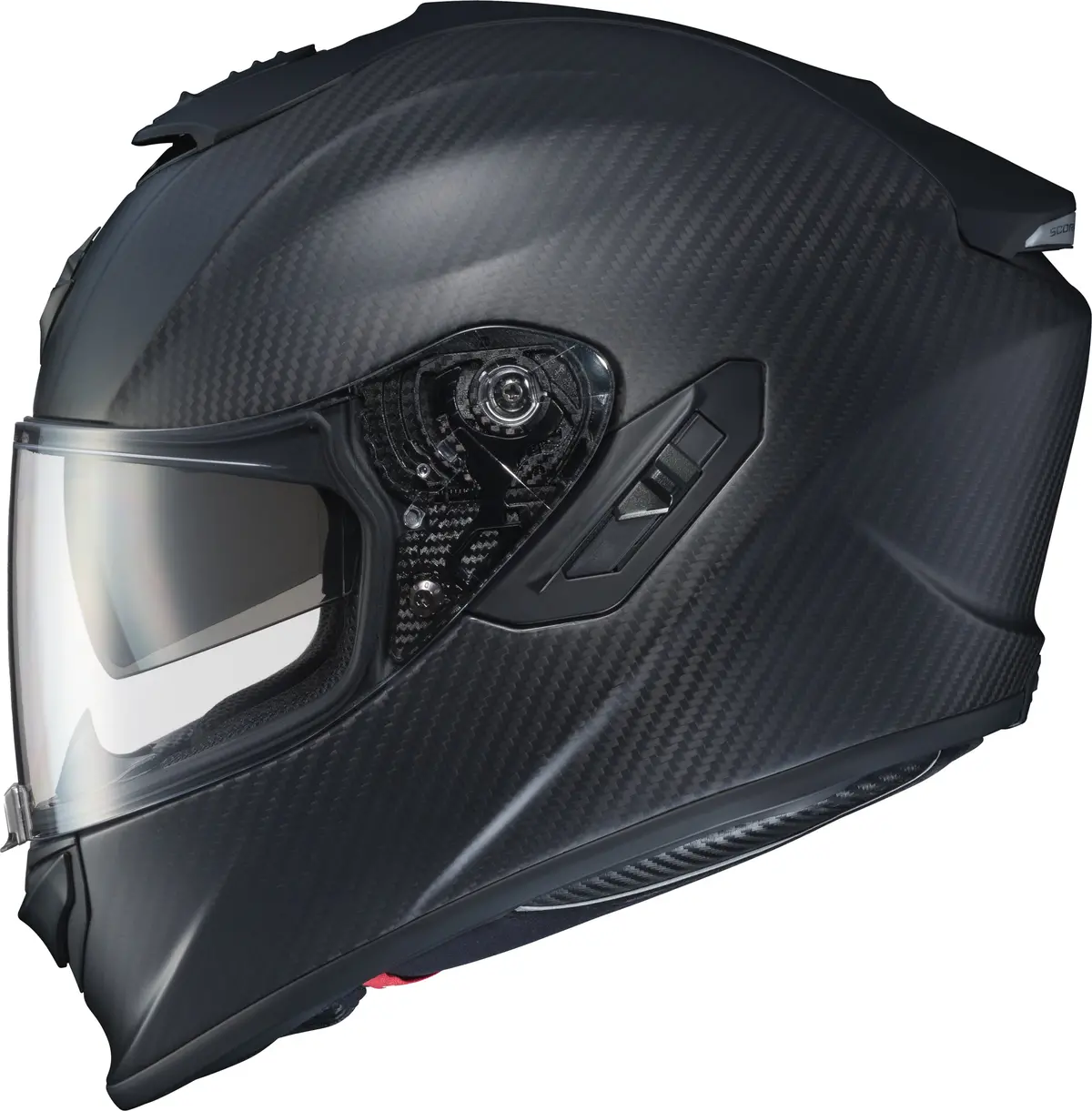 Scorpion Exo-1400 Evo Carbon Matte Black Xl Motorcycle Helmet With Everclear* Sun Visor 1