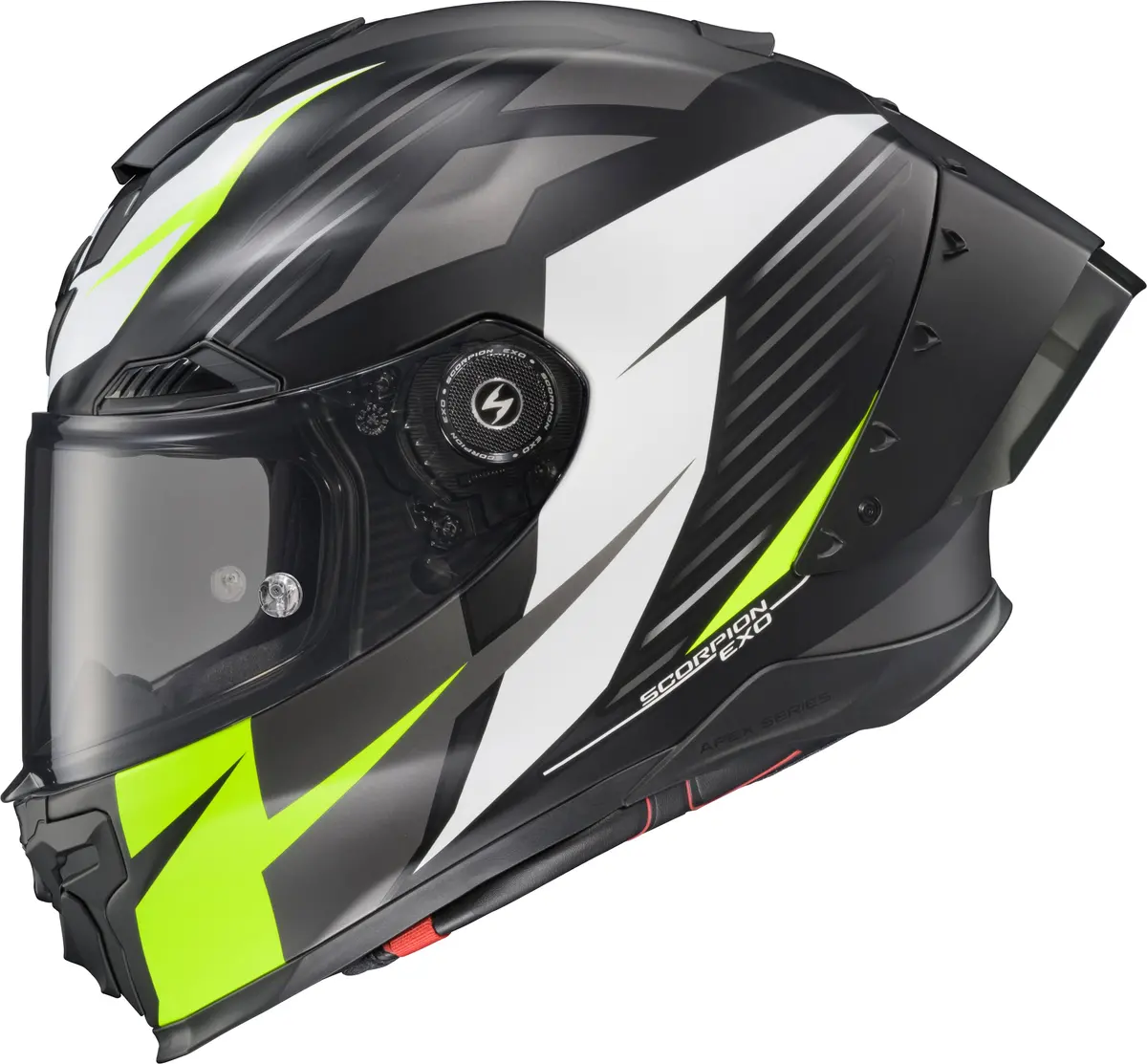 Scorpion Exo War-3115 Apex Exo Warp Full Face Helmet In Black, White, And Hi-Vis Large 1