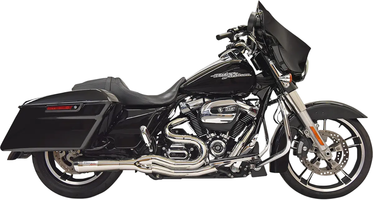 Bassani Xhaust Road Rage Ii 2-Into-1 Mid-Length Exhaust System - Chrome 1F72c 1