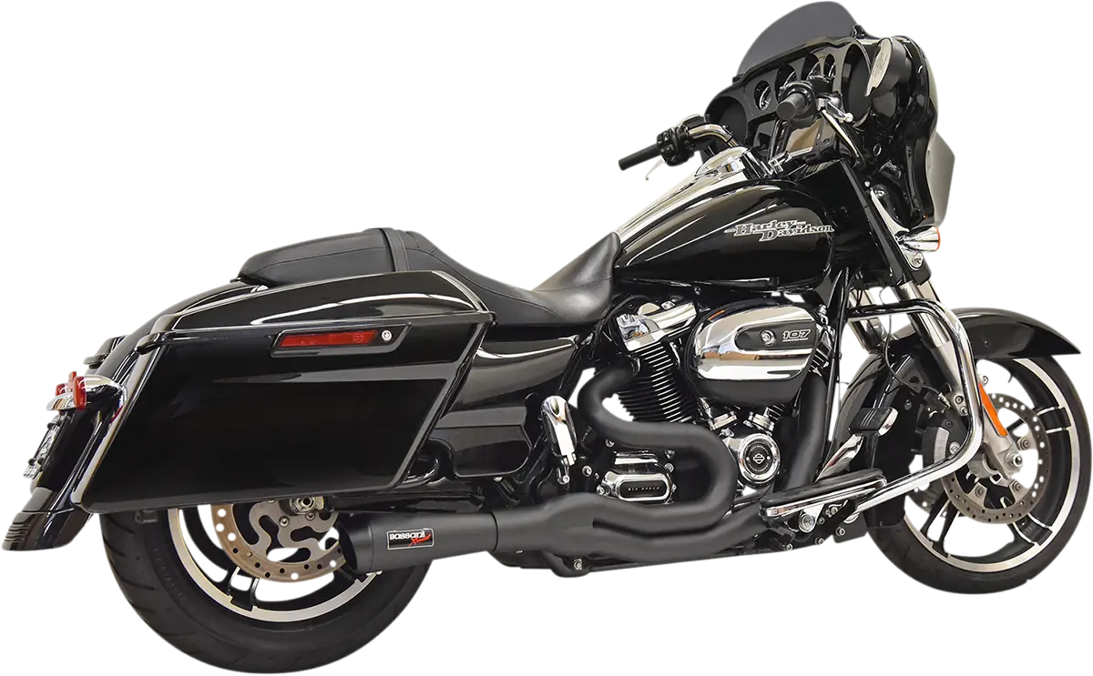 Bassani Xhaust Road Rage Ii 2-Into-1 Mid-Length Exhaust System - Black 1F72b 1