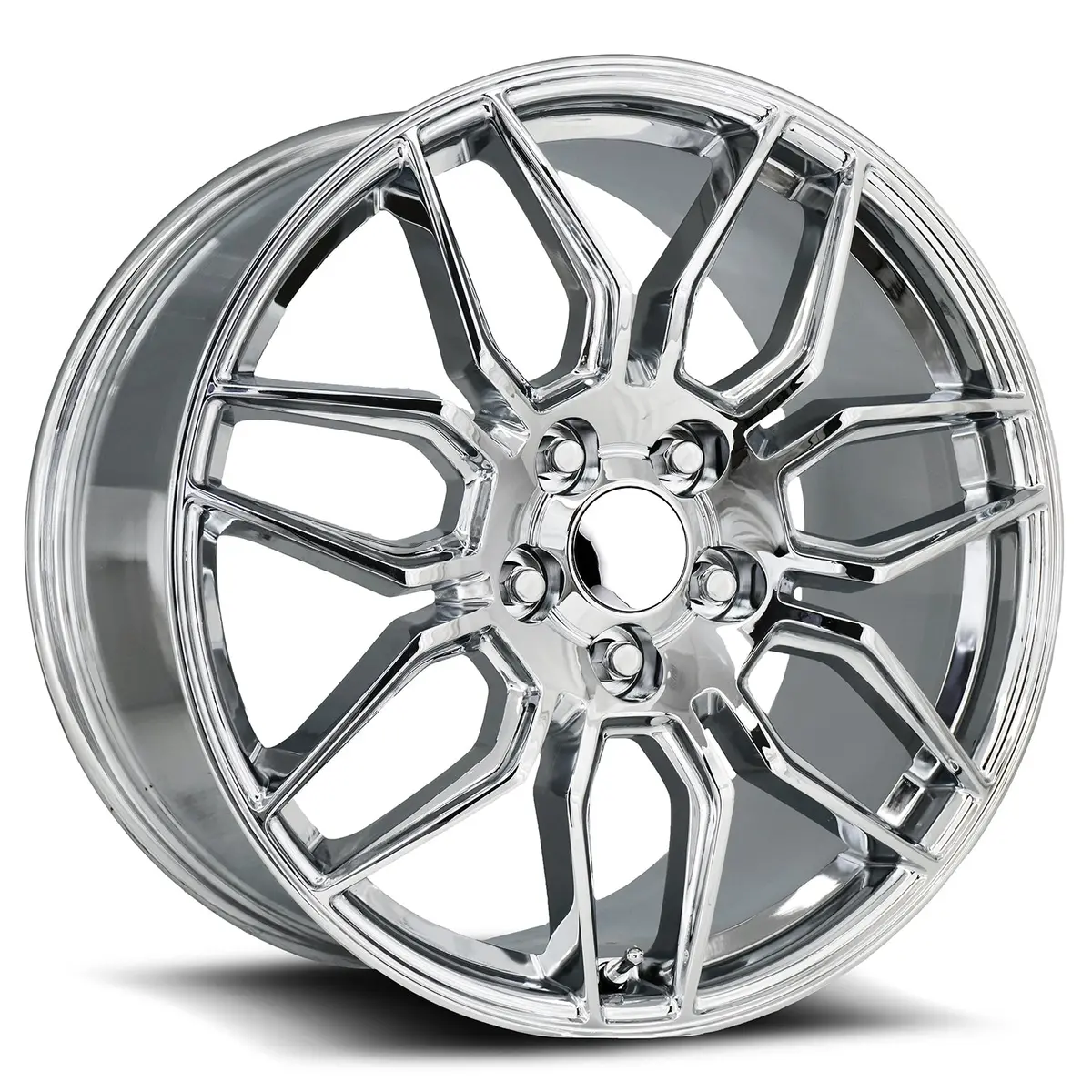19X10 Chrome C8 Z06 Style Wheel For Corvette (Fr401, 5X120.65Mm, +79 Offset) Alloy 1