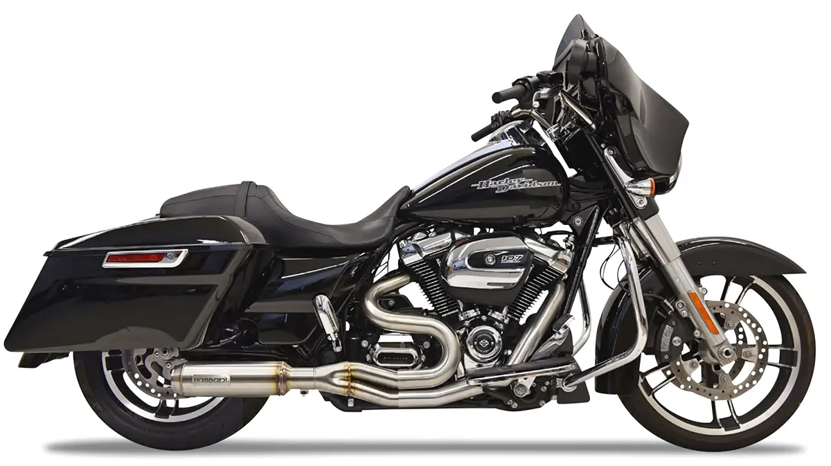 Bassani Xhaust 2-Into-1 Mid-Length Super Bike Exhaust System - Stainless Steel 1F98ss 1