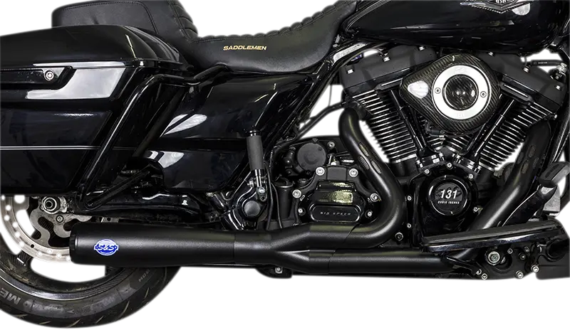 S&S Cycle 2-Into-1 Diamondback Exhaust System - Guardian Black - 50-State 550-1027A 1