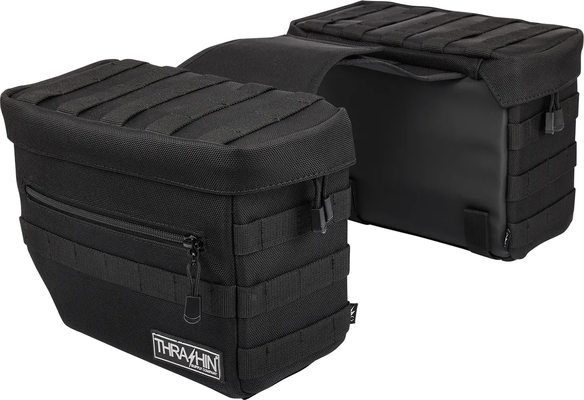 Thrashin Supply Co. Essential Saddlebags - Black Tsb-0006 1
