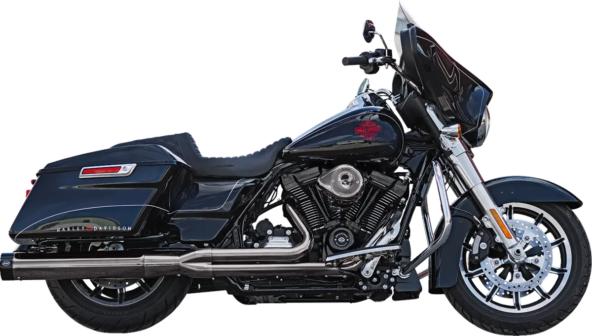 S&S Cycle 2-Into-1 Lava Chrome Sidewinder® Exhaust System - Race Only 550-1087 1