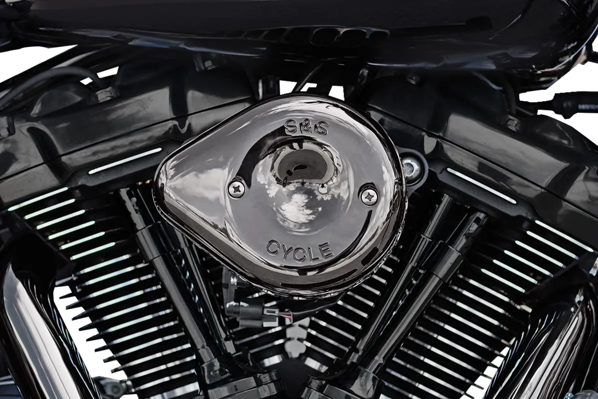 S&S Cycle Stealth Mini Teardrop Air Cleaner - M8 - Lava Chrome 170-0782 1