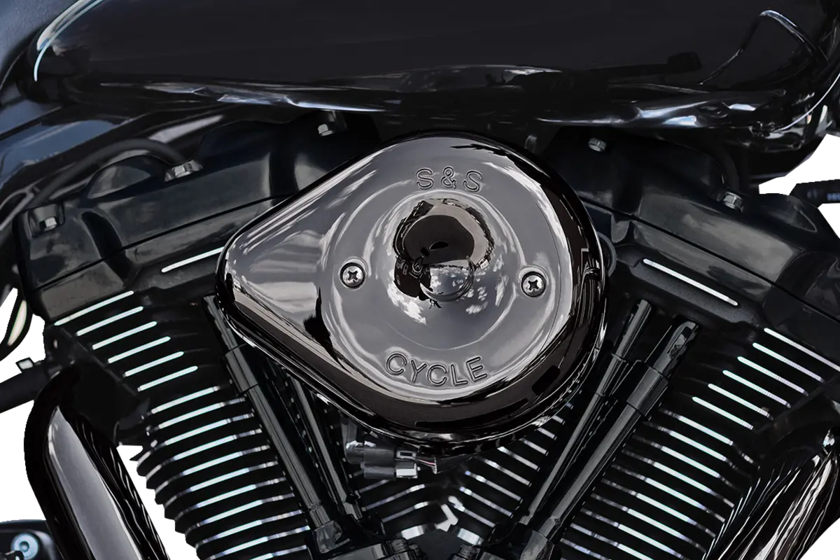 S&S Cycle Stealth Teardrop Air Cleaner - M8 - Lava Chrome 170-0781 1