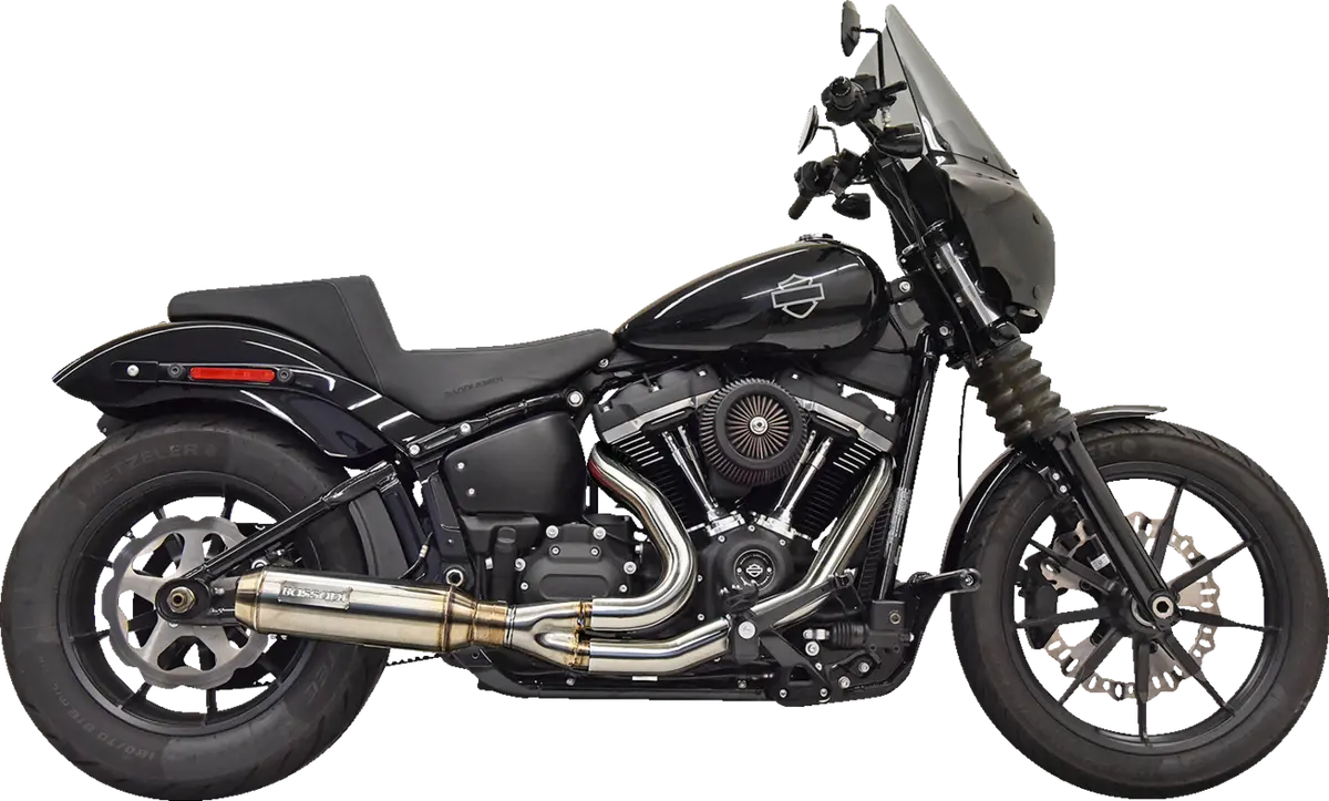 Bassani Xhaust 2-Into-1 Super Bike Exhaust System With 4" Muffler - Stainless Steel 1S77ss 1