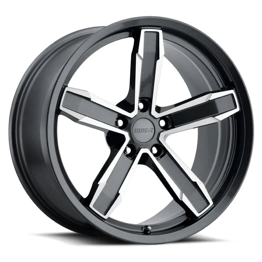 20X11 Grey Machined Face Iroc-Z Camaro Style Wheels (Z10, 5X120, +43 Offset) 1