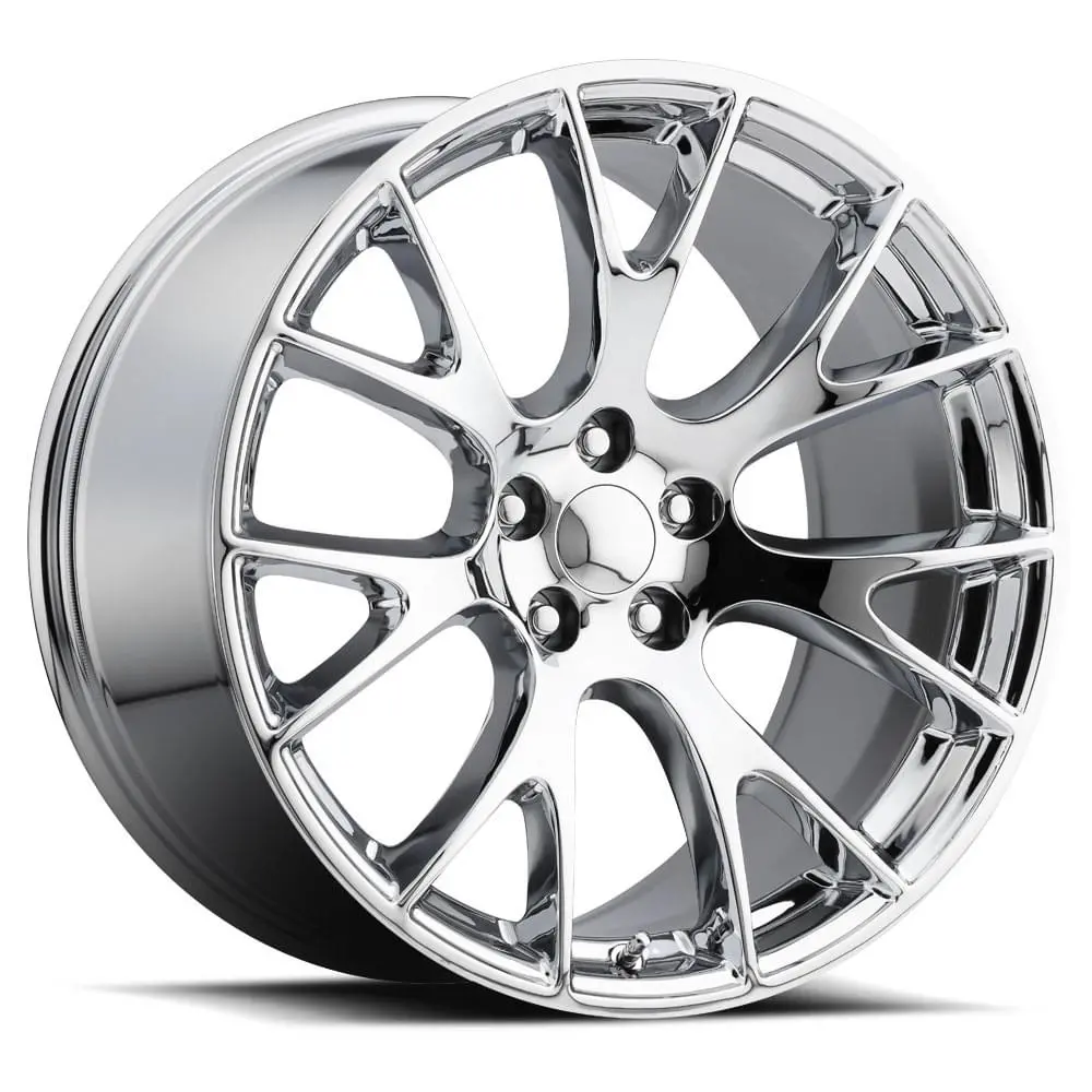 20X10.5 Chrome Hellcat Style Wheels (Fr70, 5X115, +25 Offset) 1