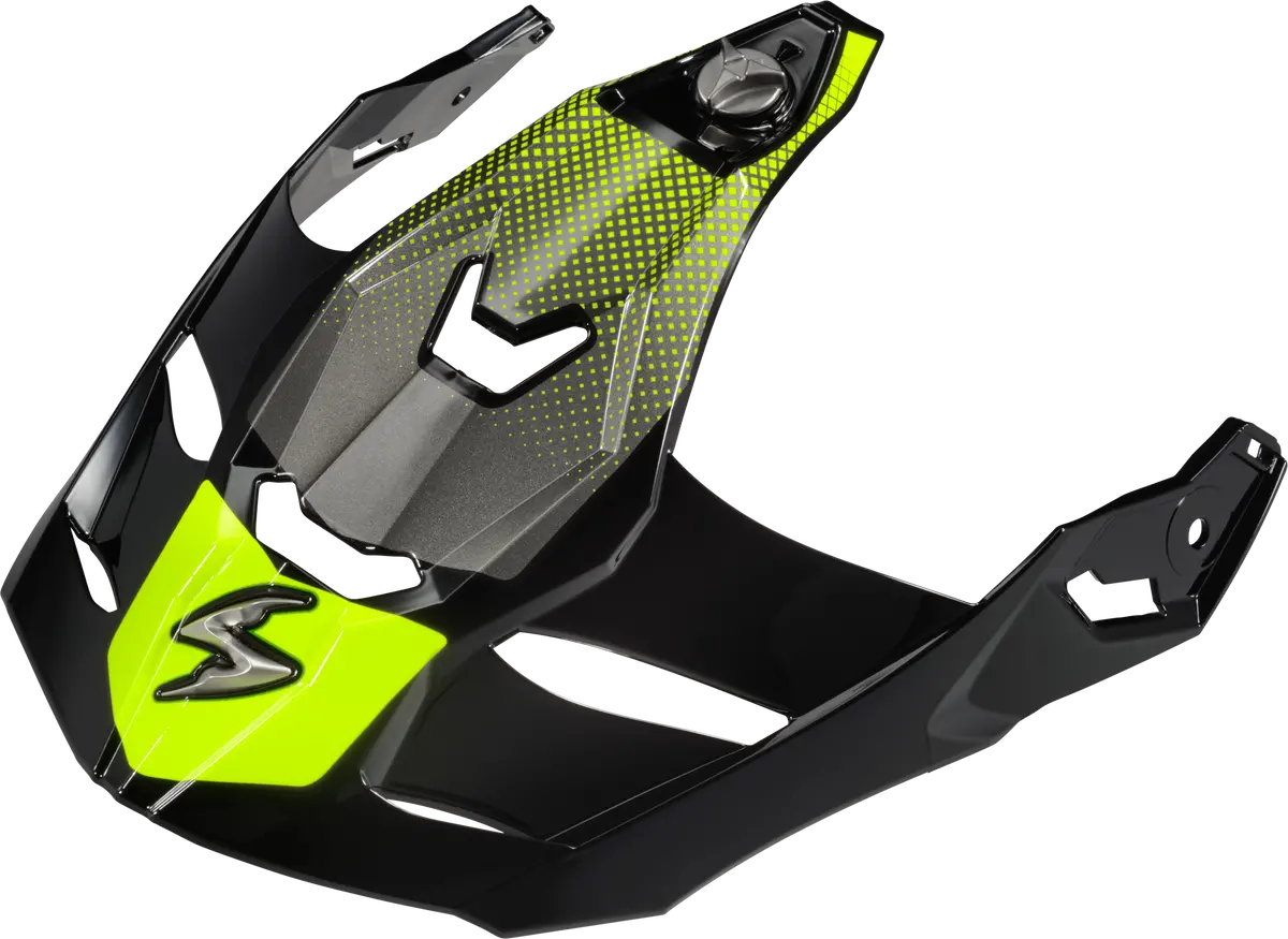 Scorpionexo Xt9000 Carbon Peak Visor Set Trailhead Hi Vis Helmet 1