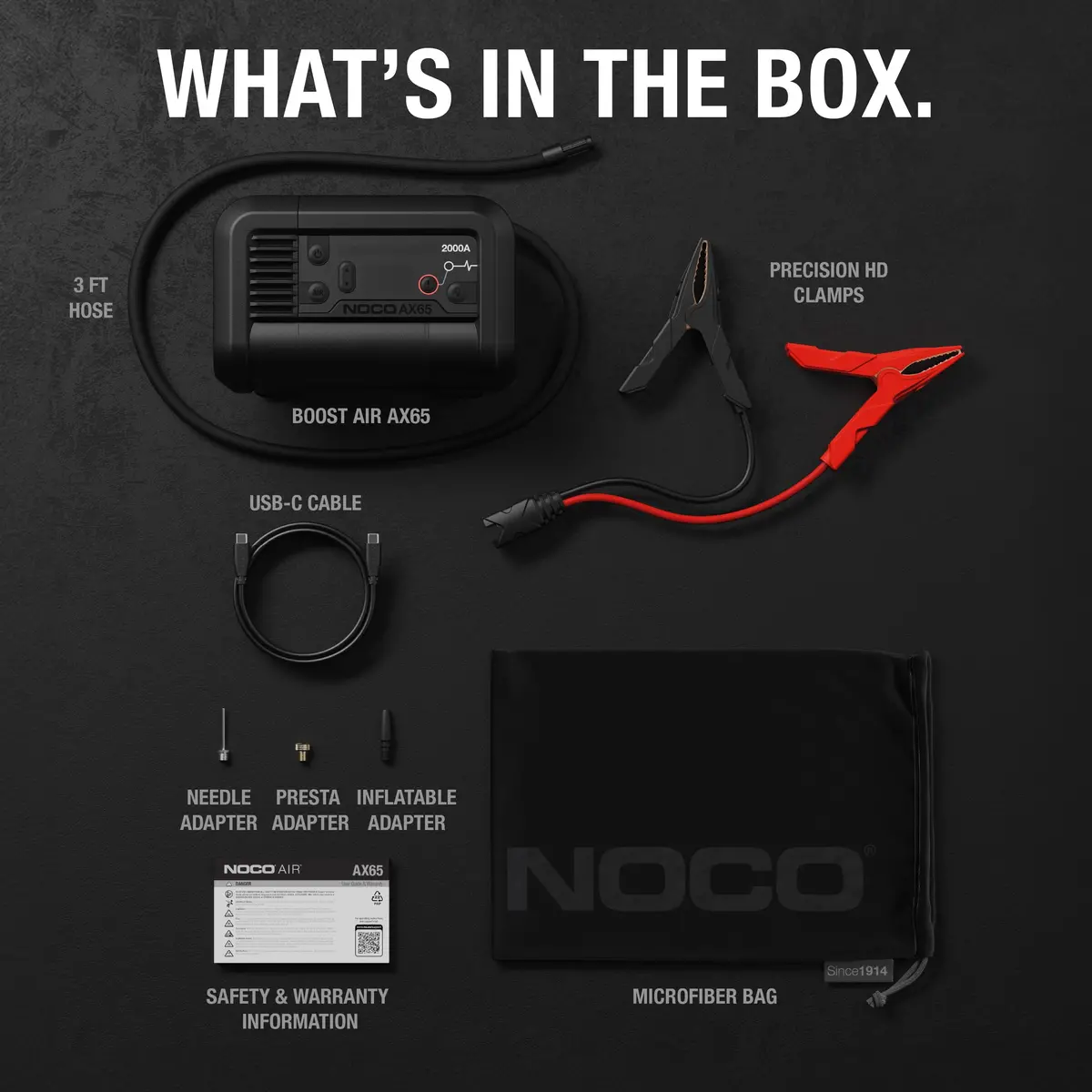 Ax65 2000A Boost Air Jump Starter And 67Lpm 100Psi Air Compressor 1