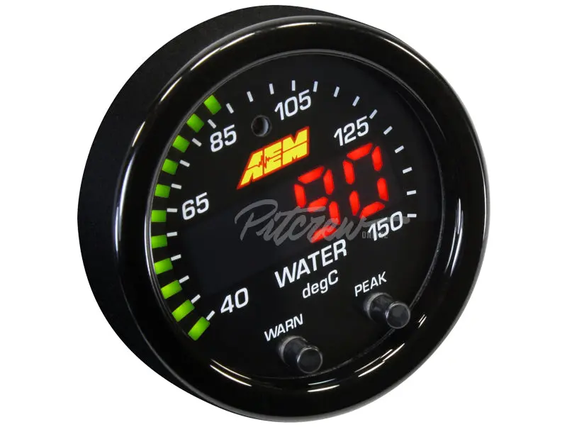 Aem X-Series Water/Trans/Oil Temp Gauge 100-300F / 40-150C - 30-0302 1