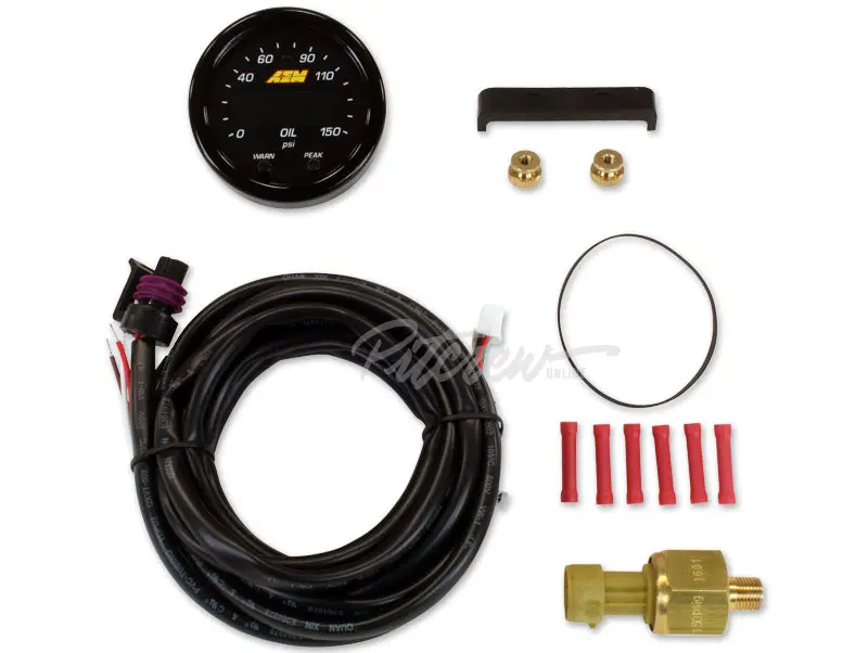 Aem X-Series X-Series 150 Psi / 10 Bar Oil Pressure Gauge - 30-0307 1