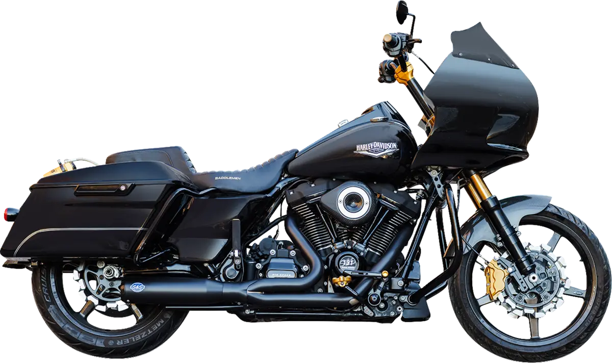 S&S Cycle 2-Into-1 Qualifier Exhaust System - 50-State - Black 550-1110 1