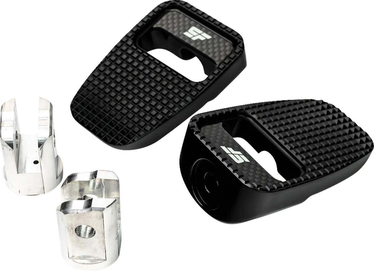 Slyfox Foot Pegs - Black Anodized - Front Sf-904-01-1 1