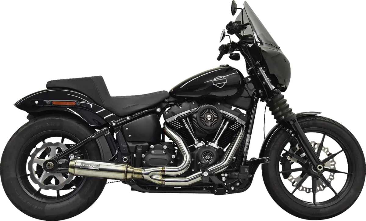 Bassani Xhaust 2-Into-1 Exhaust System With Superbike Muffler - Stainless Steel - Catalytic Converter - 49 State 1S77sse 1