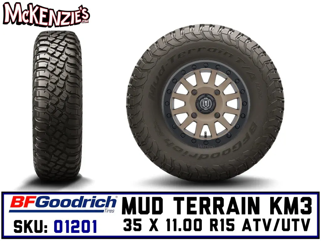 Bfgoodrich Tire Mud Terrain Km3 F/R 35X11r15 Radial Pr8 Pn# 01201 1