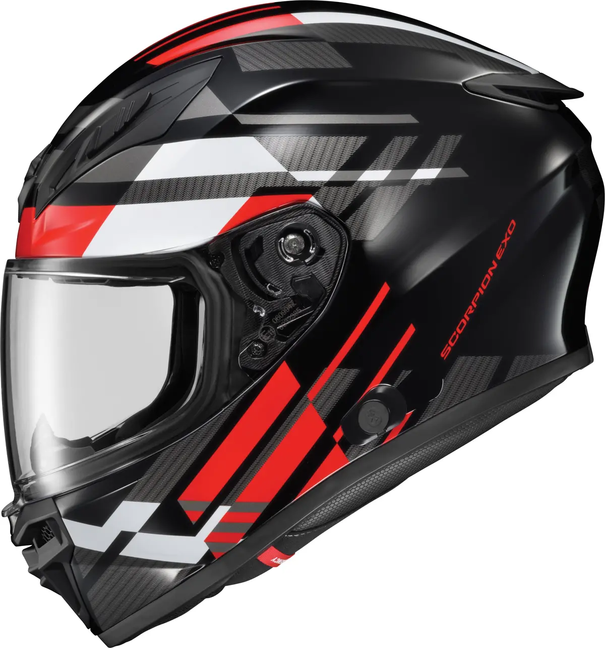 Scorpion Exo Exo R430 Full Face Helmet Paradox Red With Elliptec Shield And Ventilation System 1