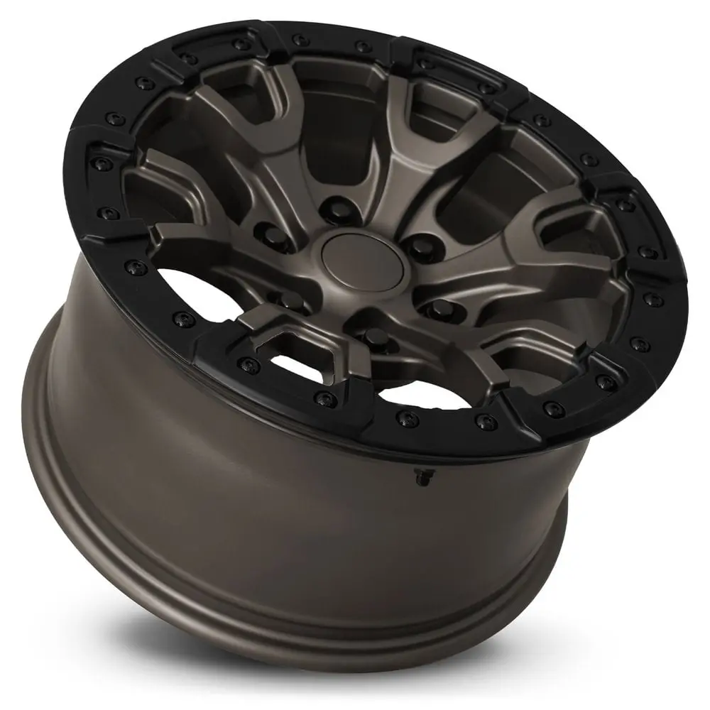 17X9 Satin Bronze / Black Ring Ford F-150 Replica Wheels (Fr99, 6X135, +18 Offset) 2