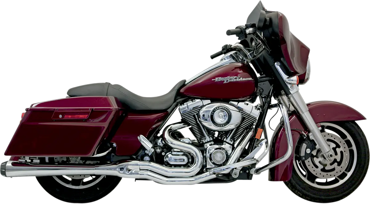 Bassani Xhaust B4 2:1 Exhaust - Chrome - Megaphone Flh-747 1