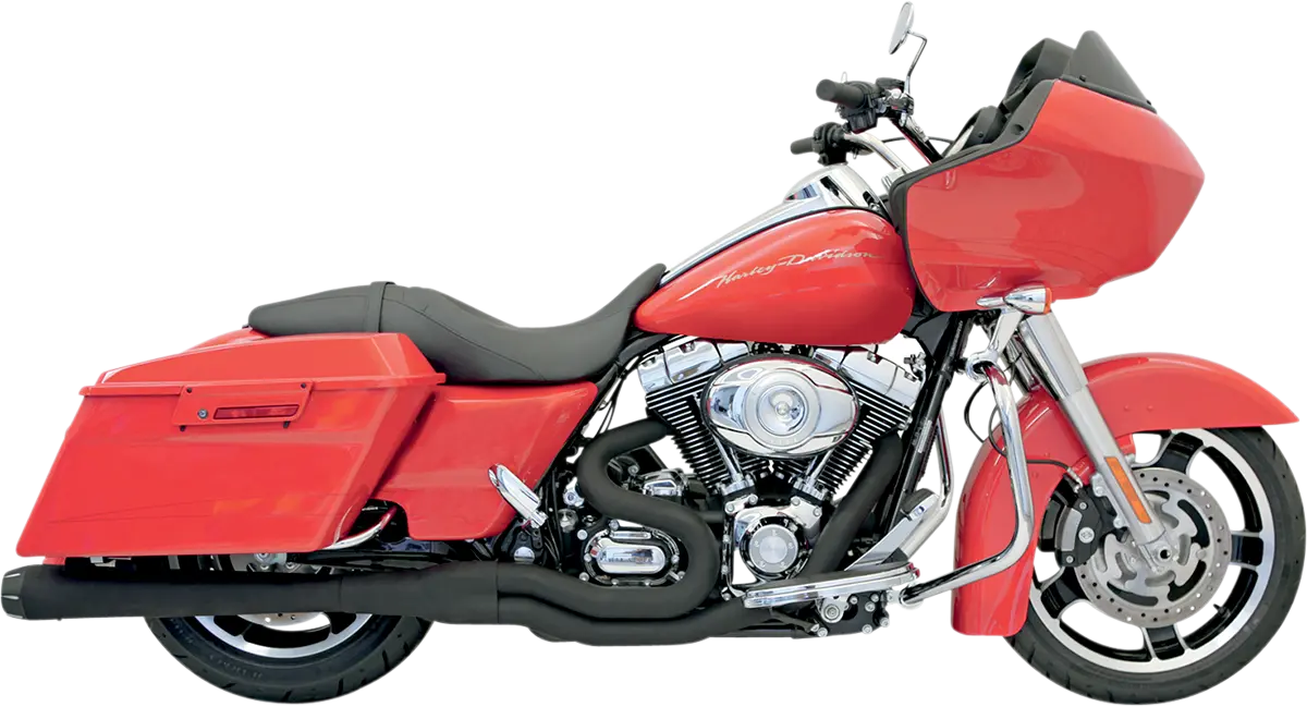 Bassani Xhaust B4 2:1 Exhaust - Black - Megaphone Flh-747B 1