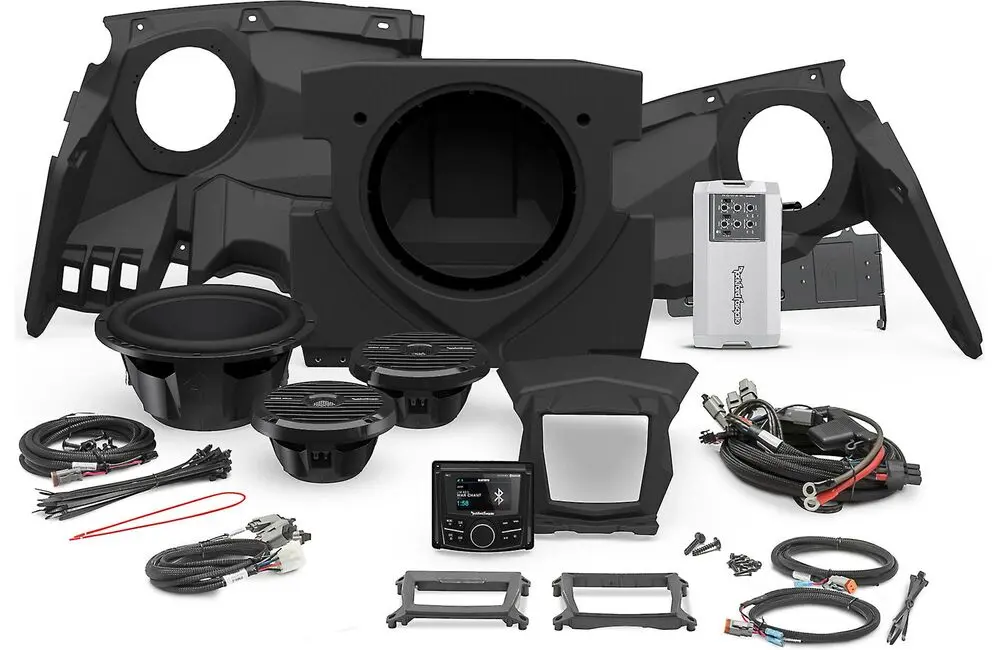 400 Watt Stereo, Front Speaker, And Subwoofer Kit For 2017+ Maverick X3 Models (317-Stage3) 1