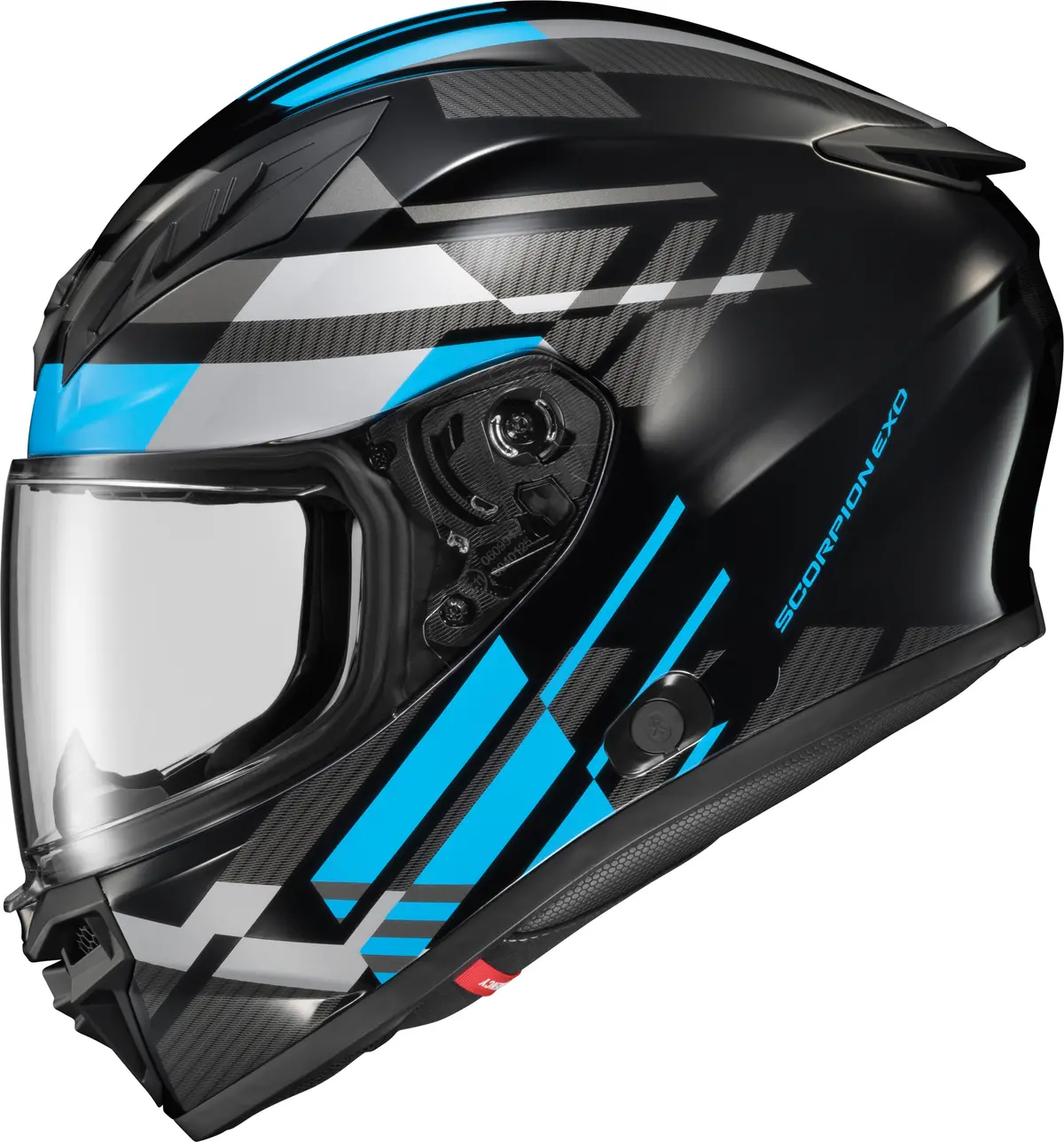 Scorpion Exo Exo R430 Full Face Helmet Paradox Light Blue * Dot & Snell Certified Motorcycle Helmet 1