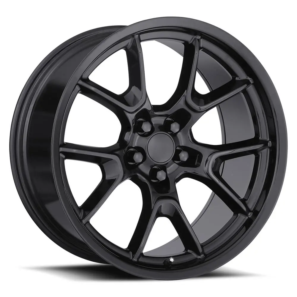 20X9.5 Gloss Black Dodge Anniversary Style Wheels (Fr66f, 5X115, +15 Offset) 1