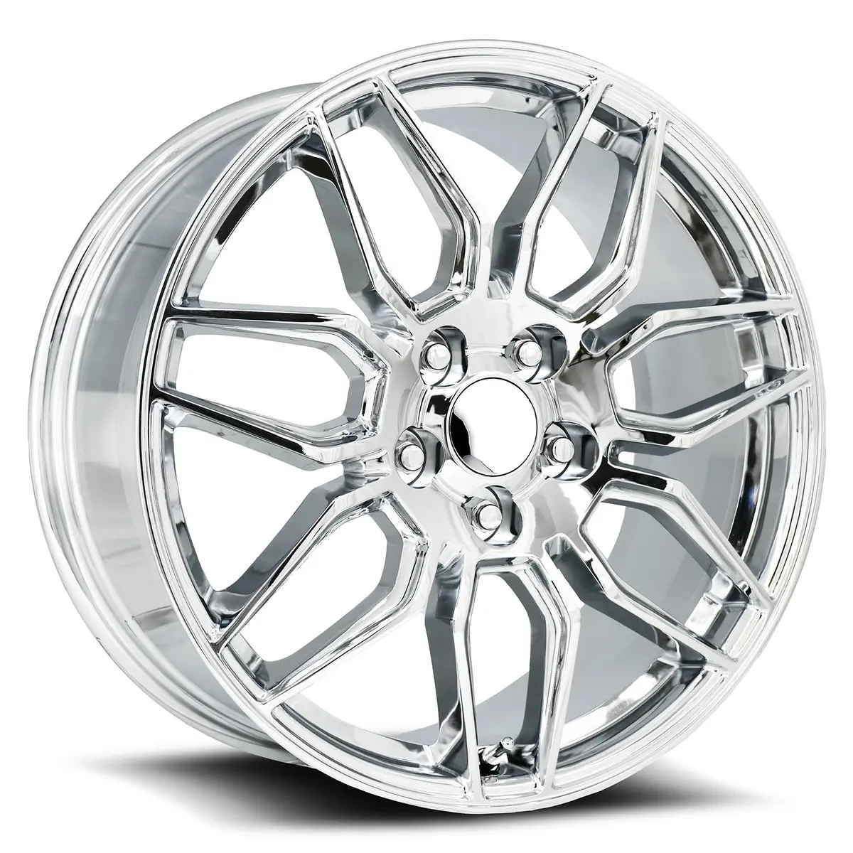 19X8.5 Chrome C8 Z06 Style Wheels For Corvette (Fr401, 5X120.65Mm, +56 Offset) Alloy 1