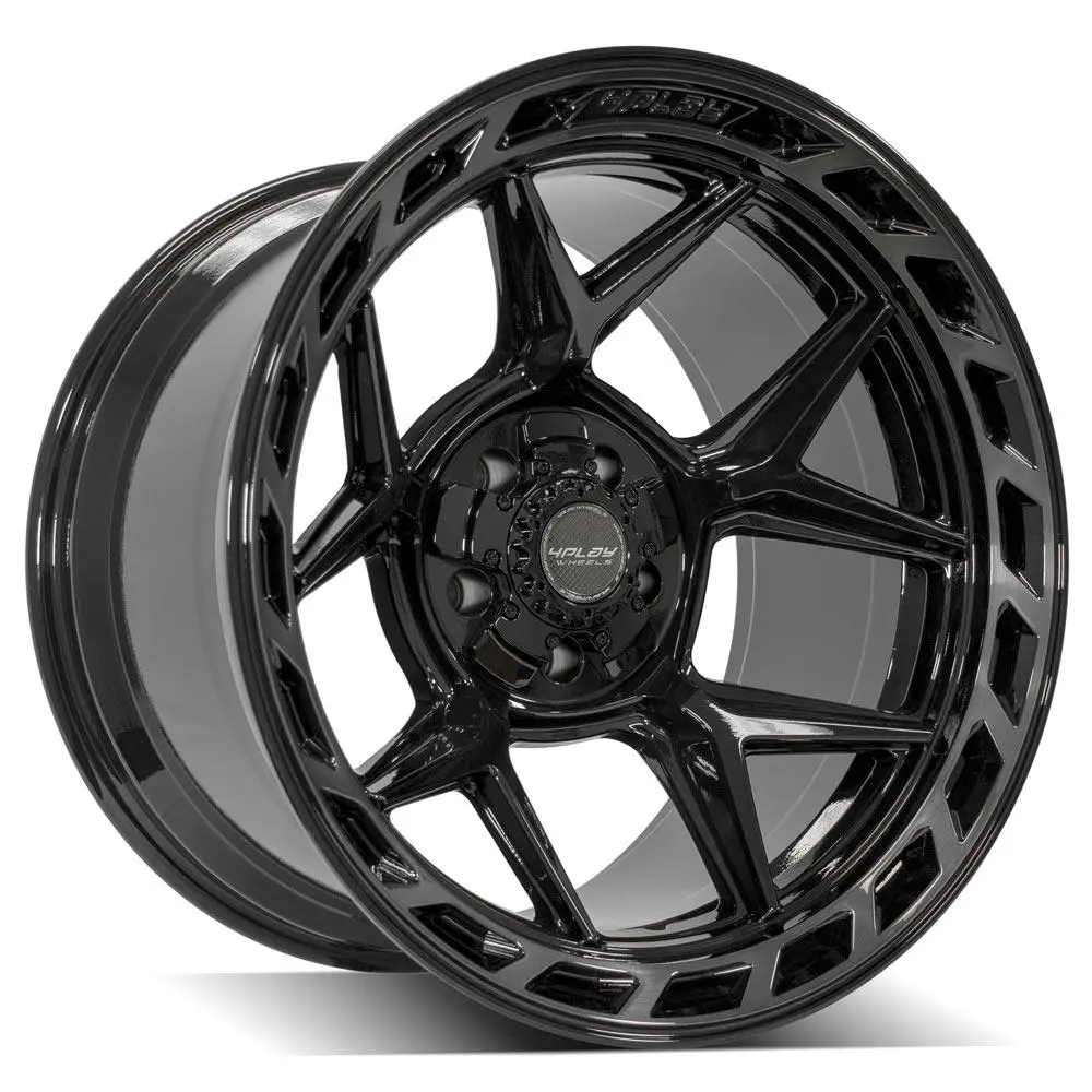 20X12 5X5" & 5X5.5" Gloss Black With Brushed Face & Tinted Clear For Dodge Ram 1500 1994-2010 1