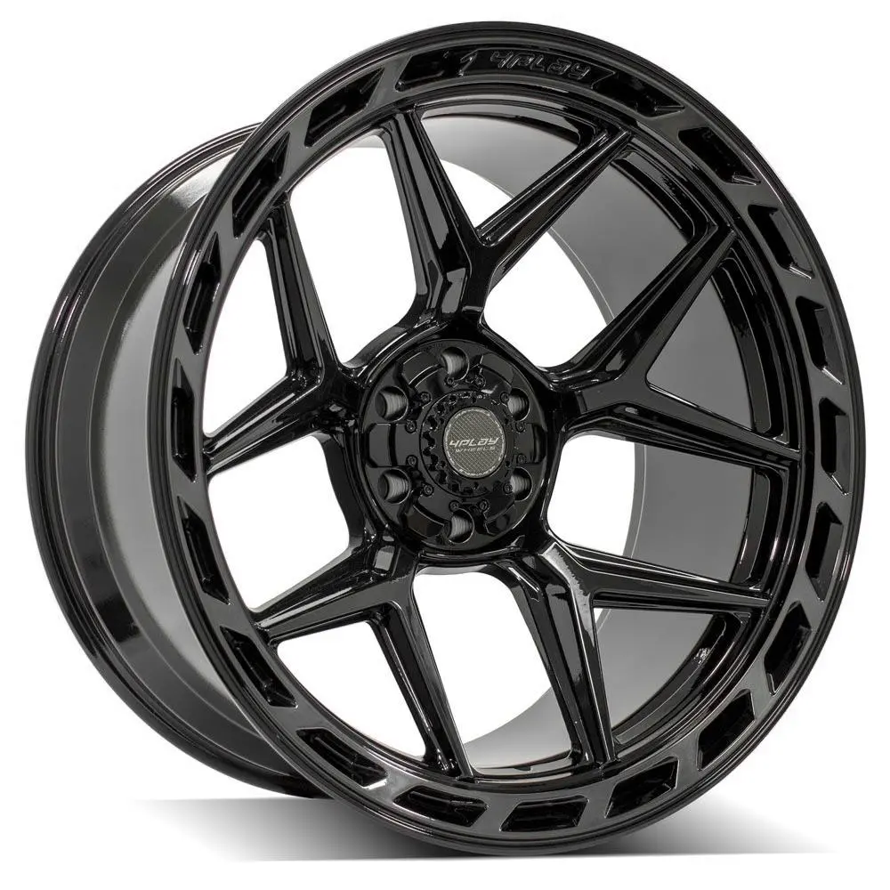 24X12 6X135mm & 6X5.5" Gloss Black With Brushed Face & Tinted Clear For Ford Expedition 2003-2023 1
