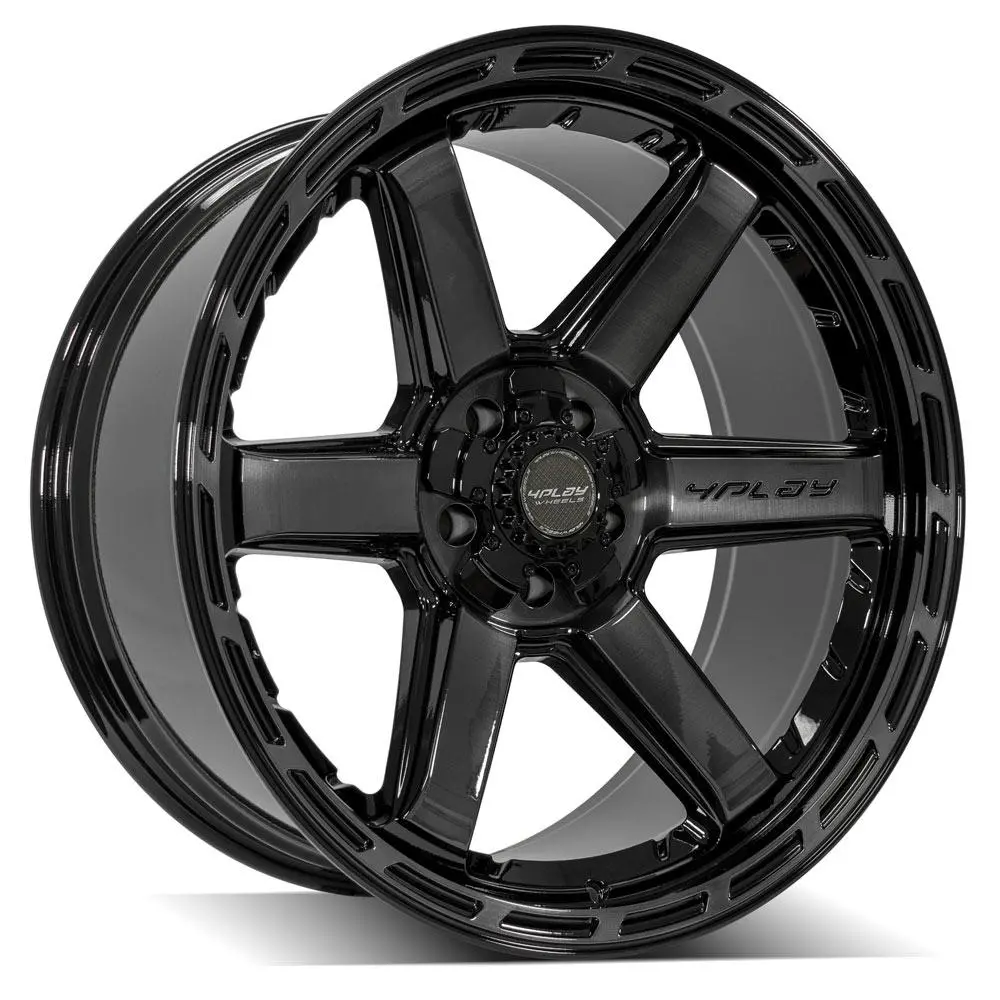 22X10 5X5" & 5X5.5" Gloss Black With Brushed Face & Tinted Clear For Dodge Ram 1500 1994-2010 1