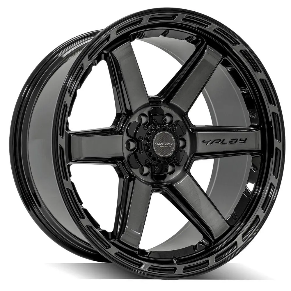 22X10, 6X135mm, And 6X5.5" Gloss Black With Brushed Face And Tinted Clear For Ford Expedition, 2003 - 2023 1