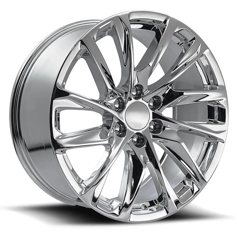 22X9 Chrome Escalade 12-Spoke Style Wheels (Fr98, 6X139.7, +28 Offset) 1