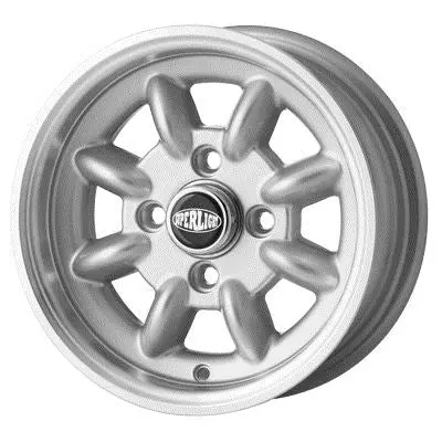 Jbw 12X5 Superlight 4X101.6 - Et14 Mini Wheel Silver With Polished Lip 1