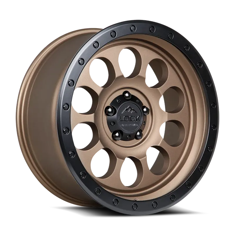 20X9 Lock Offroad 50Cal Matte Desert Bronze W/ Matte Black Ring | 6X139.7 | -12 Et | 106.2Mm Hub | Fits Toyota Tacoma (2005–2024), Toyota 4Runner (2003–2024) 1